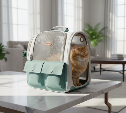 Sac à Dos confortable pour chat avec aération douce