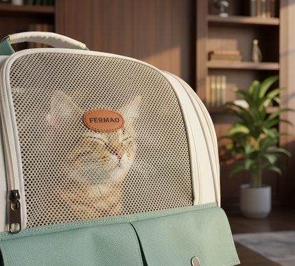 Sac à Dos confortable pour chat avec aération douce