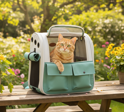 Sac à Dos confortable pour chat avec aération douce