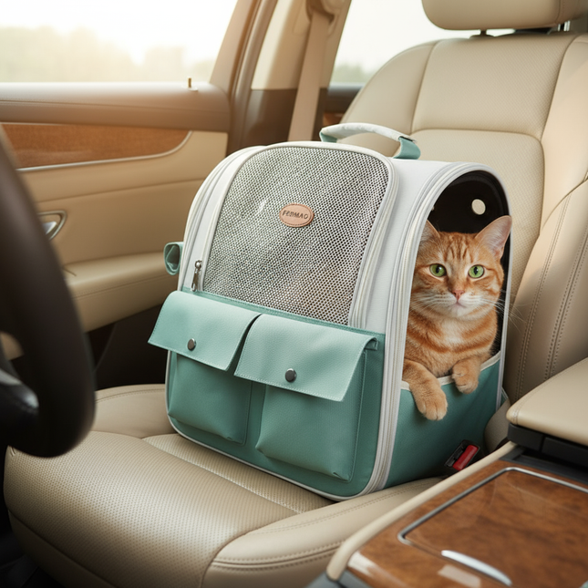 Sac à Dos confortable pour chat avec aération douce